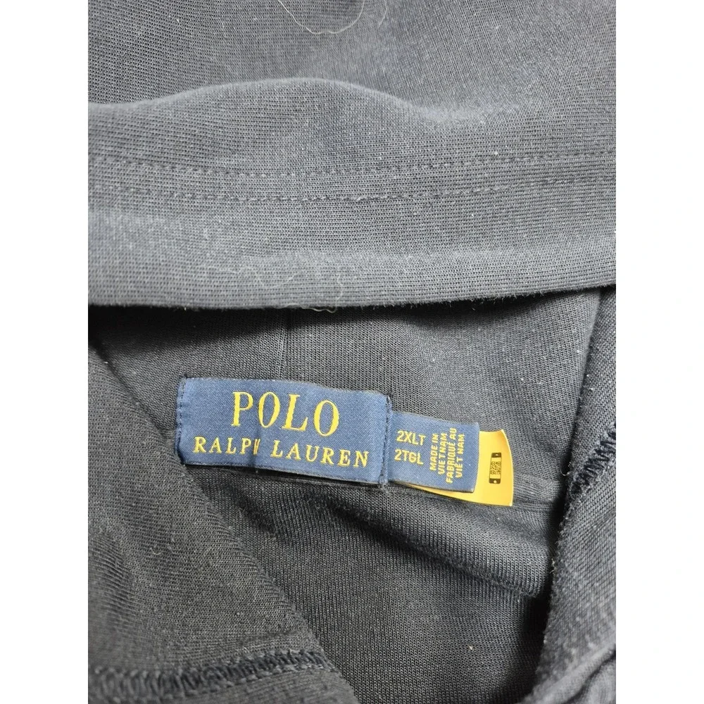 Polo Ralph Lauren Hoodie Mens Big 2XLT Blue Jersey Full Zip Pony Logo Sweatshirt